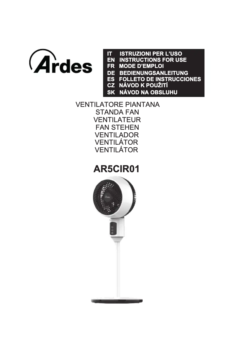 Page 1 de la notice Manuel utilisateur Ardes ARCIR01