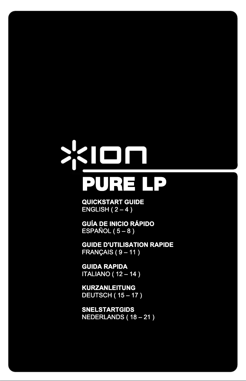 Image de la première page du manuel de l'appareil Pure LP