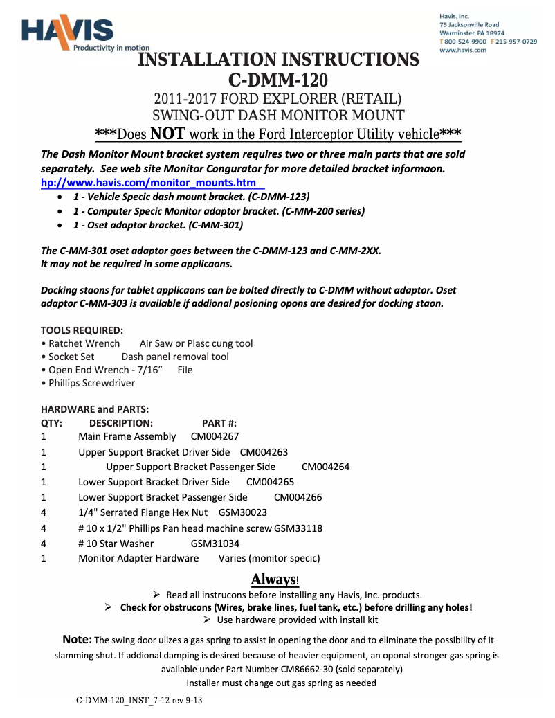 Image de la première page du manuel de l'appareil C-DMM-120