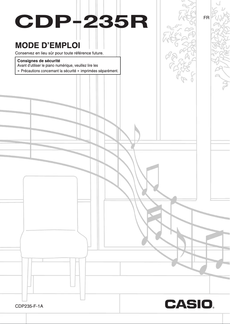 Page 1 de la notice Manuel utilisateur Casio CDP-235R