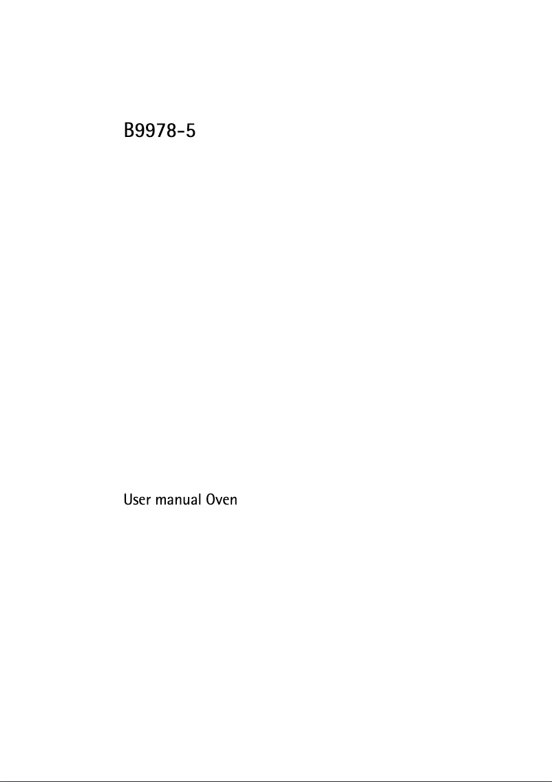 Page 1 de la notice Manuel utilisateur AEG B9978-5-M