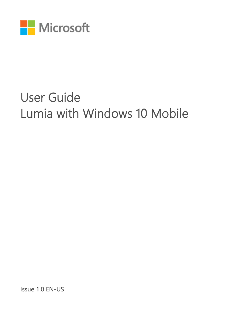 Page 1 de la notice Manuel utilisateur Nokia Lumia 950 XL