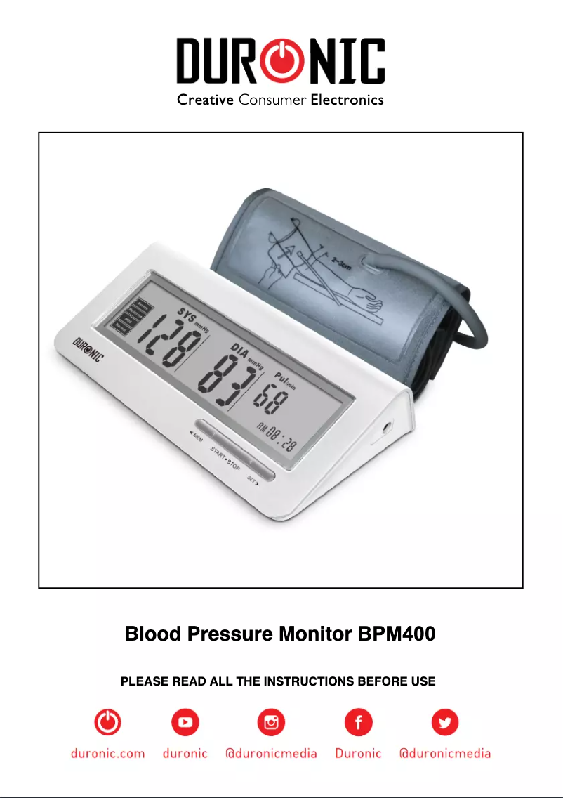 Image de la première page du manuel de l'appareil BPM400