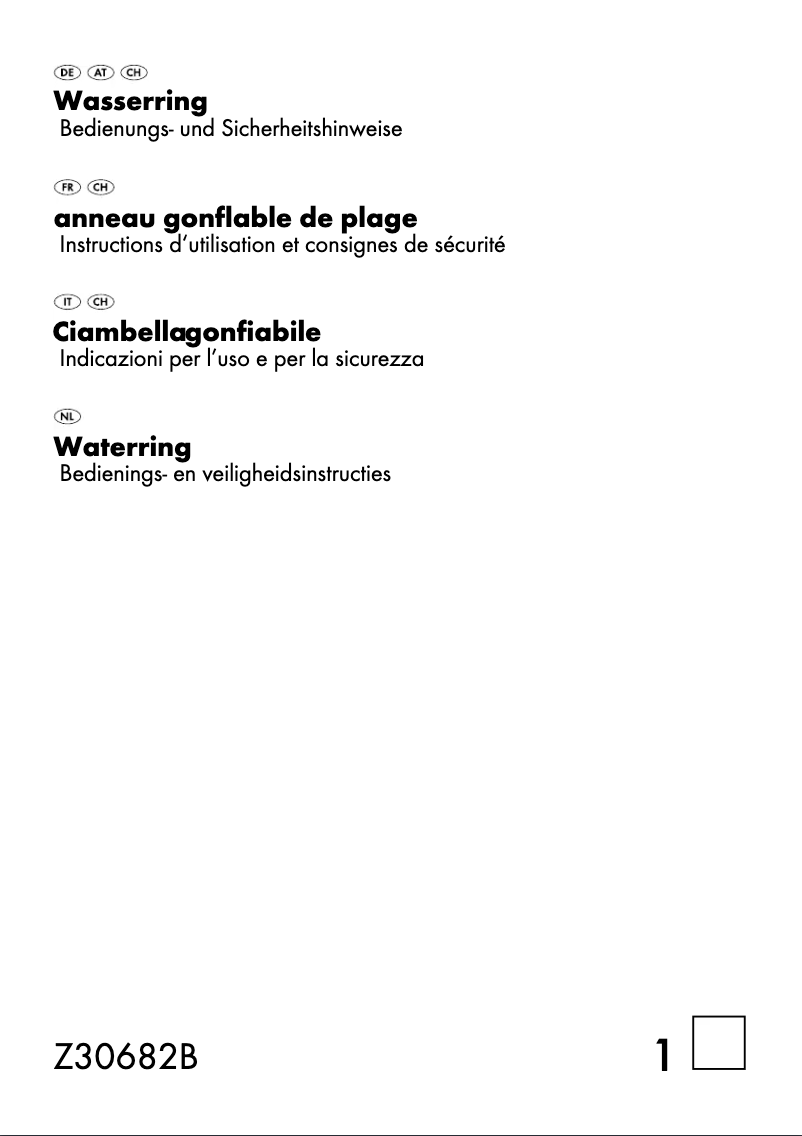 Page 1 de la notice Manuel utilisateur Crivit Z30682B