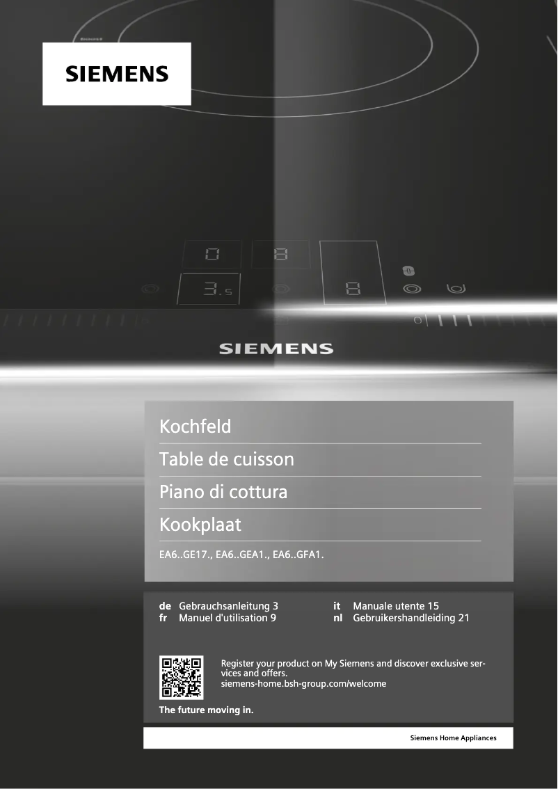 Page n°1 - Manuel utilisateur Siemens EA645GFA1C