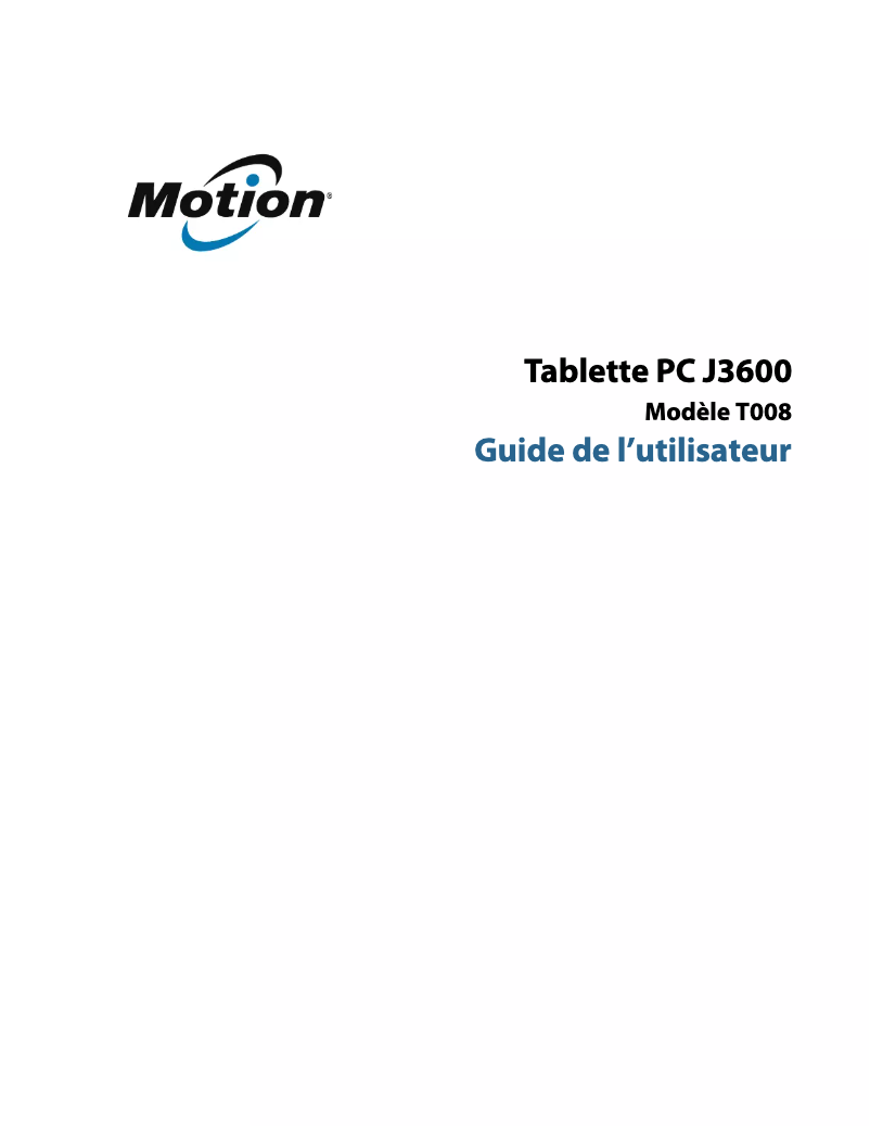 Página 1 del manual Manual de usuario Motion Computing J3600