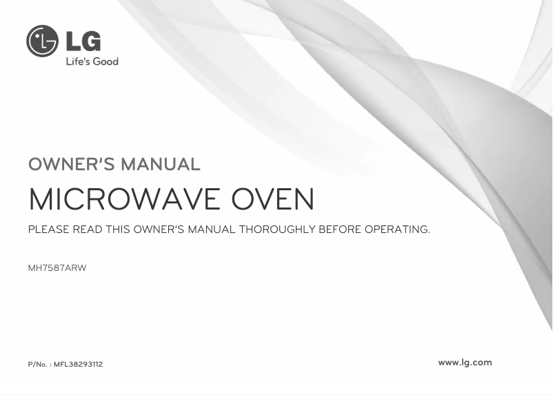 Page n°1 - Manuel utilisateur LG MH6387ARW