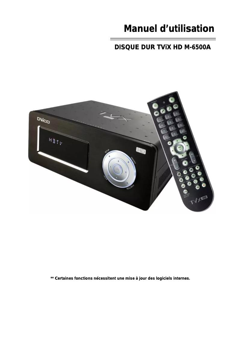 Image de la première page du manuel de l'appareil HD M-6500A