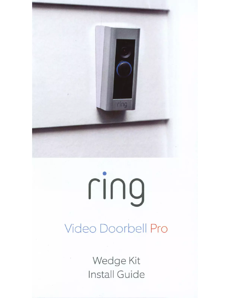 Page 1 de la notice Manuel utilisateur Ring Video Doorbell Pro Wedge Kit
