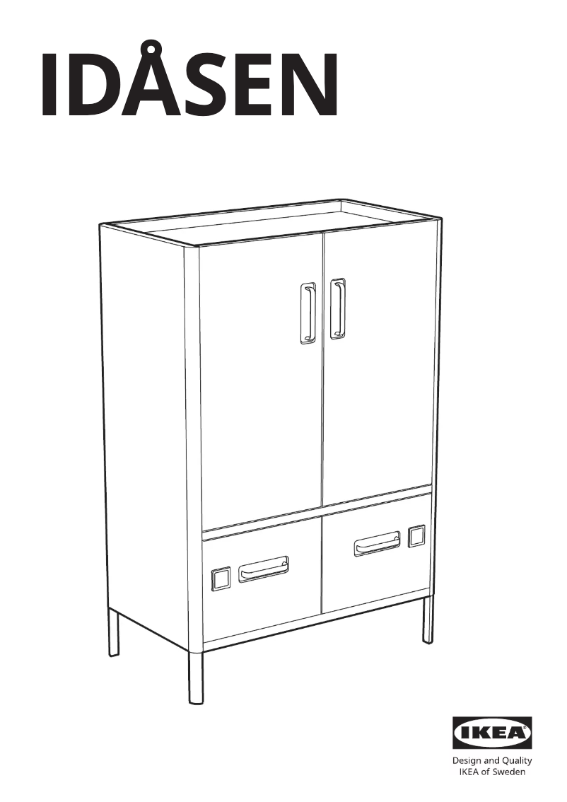 Page 1 de la notice Instructions / montage Ikea IDÅSEN