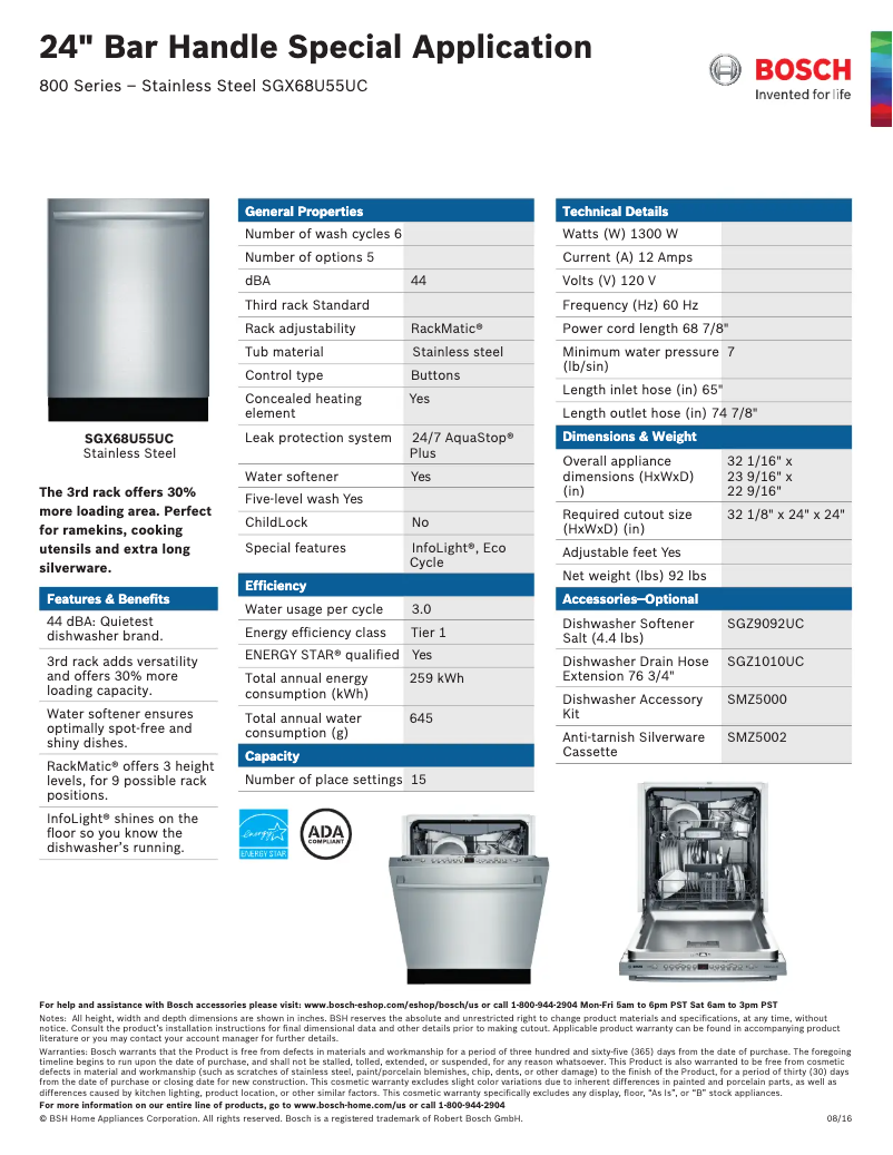 Image de la première page du manuel de l'appareil SGX68U55UC