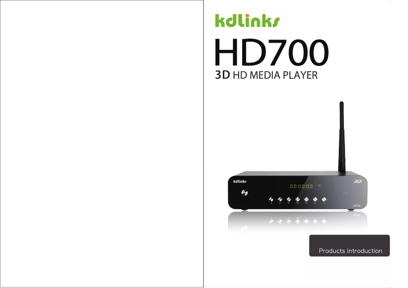 Page 1 de la notice Manuel utilisateur kdLinks HD700