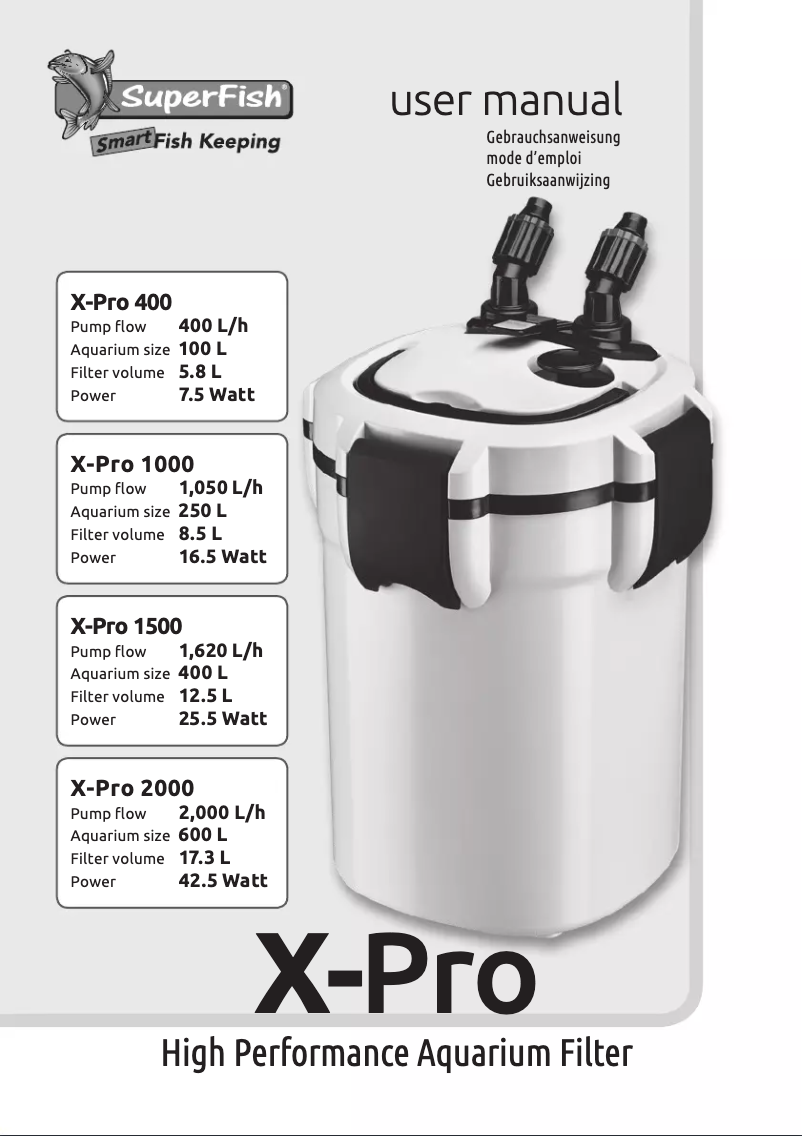 Page n°1 - Manuel utilisateur SuperFish X-Pro 400