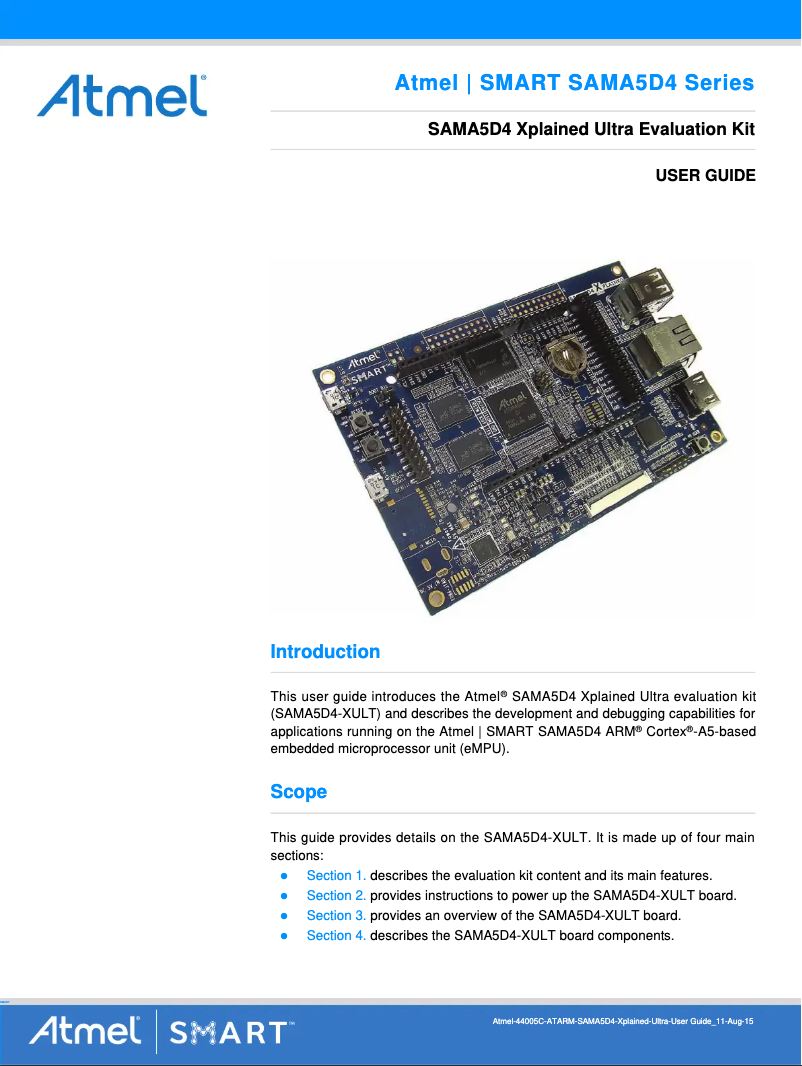 Página 1 del manual Manual de usuario Microchip ATSAMA5D41