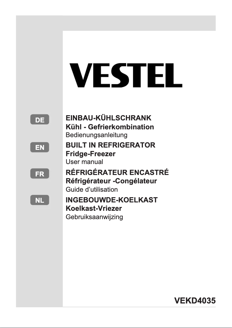 Page 1 de la notice Manuel utilisateur Vestel VEKD4035