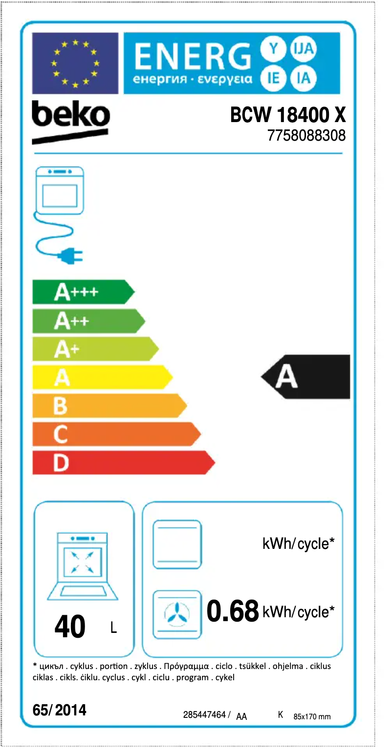 Image de la première page du manuel de l'appareil BCW 18400 X