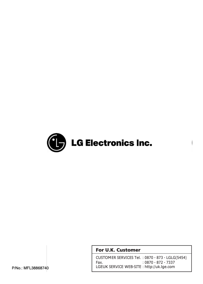 Page n°1 - Manuel utilisateur LG WD-12311RDK