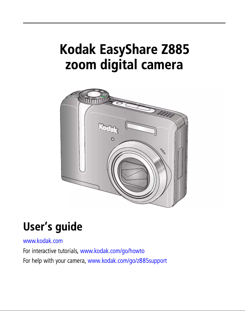 Page 1 de la notice Manuel utilisateur Kodak EasyShare Z885