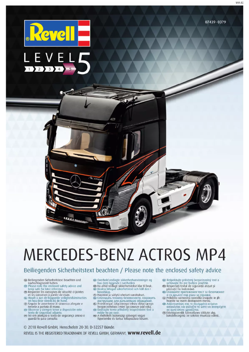 Page n°1 - Manuel utilisateur Revell Mercedes-Benz Actros MP4