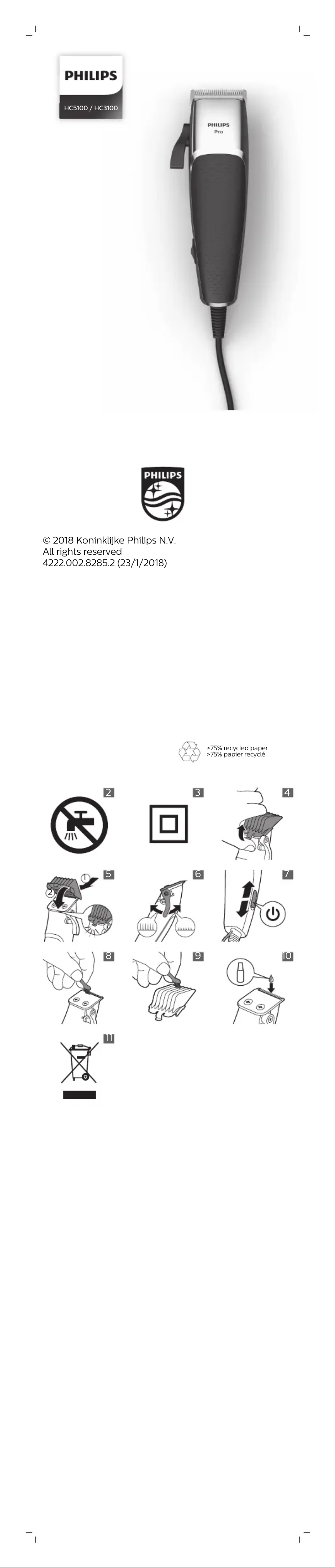 Page n°1 - Manuel utilisateur Philips Series 3000 HC3100