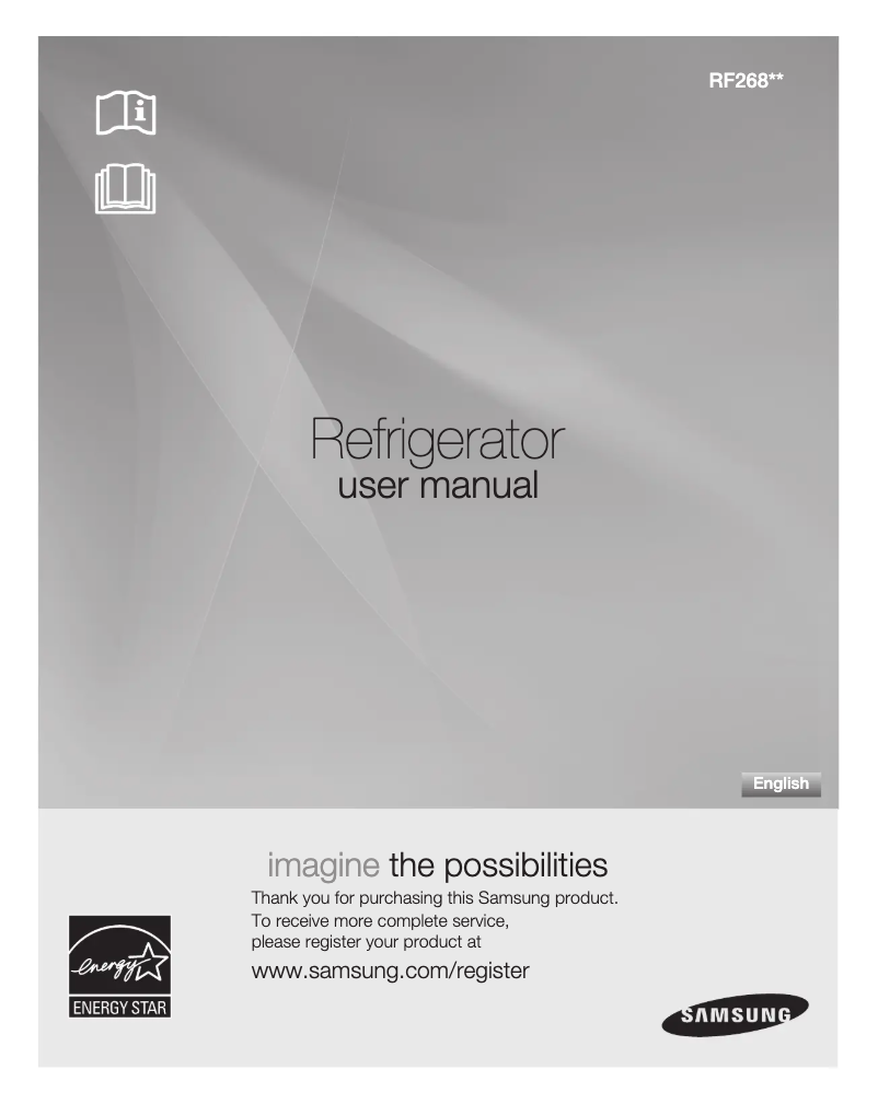Page 1 de la notice Manuel utilisateur Samsung RF268ABPN