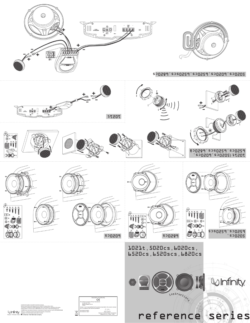 Page 1 de la notice Manuel utilisateur Infinity Reference 6520cs