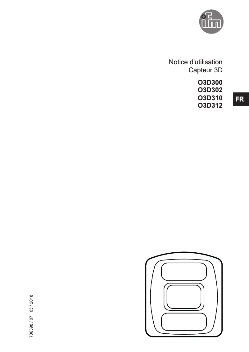 Page 1 de la notice Manuel utilisateur IFM O3D312