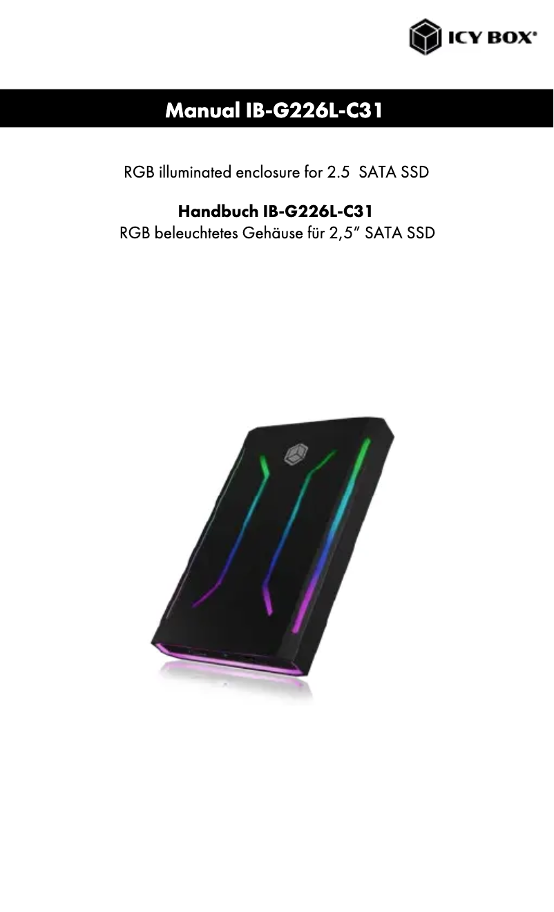 Página 1 del manual Manual de usuario Icy Box IB-G226L-C31