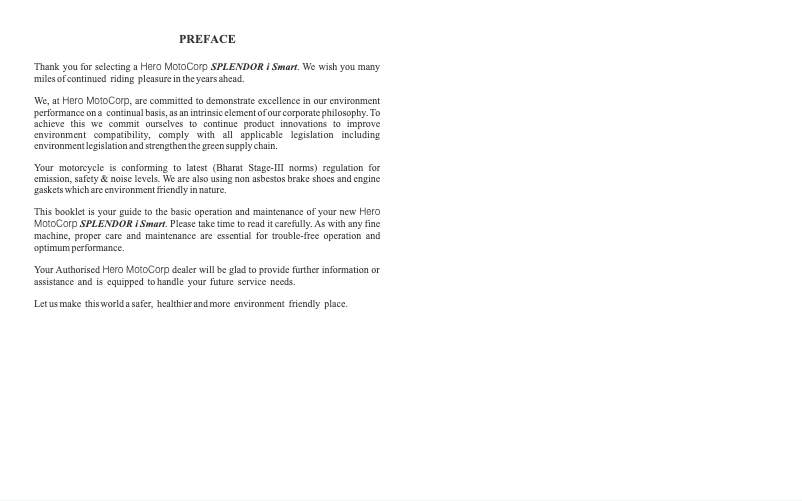 Imagen de la primera página del manual del dispositivo Splendor iSmart (2013)