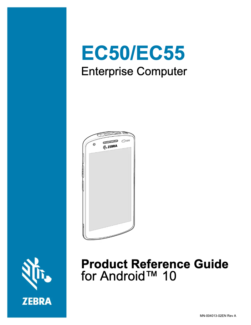 Page n°1 - Manuel utilisateur Zebra EC55