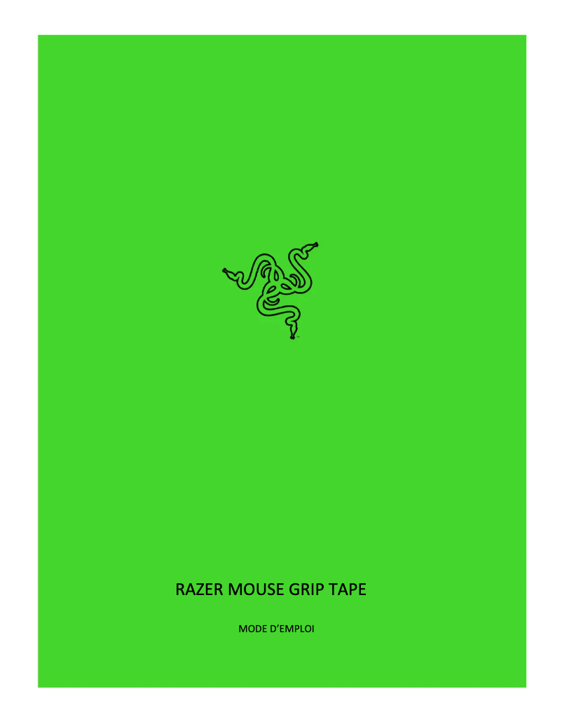 Image de la première page du manuel de l'appareil Mouse Grip Tape
