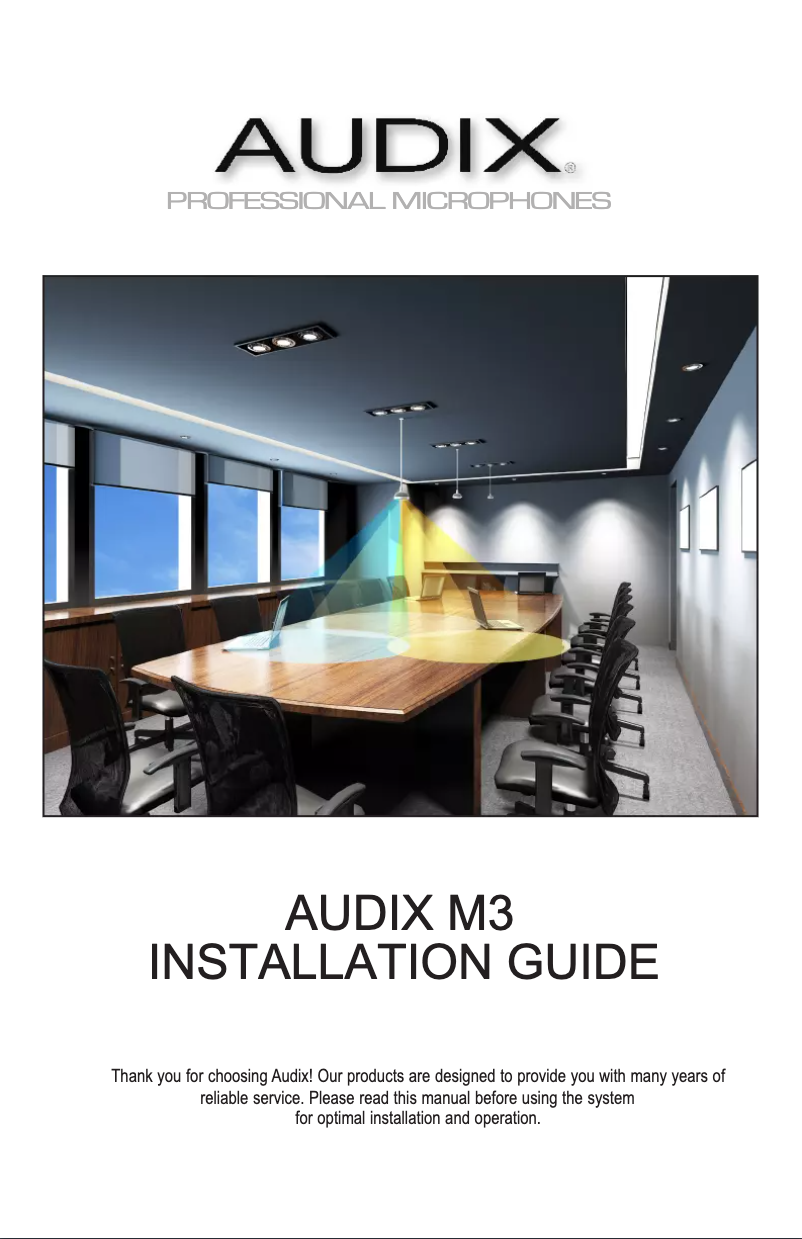 Page n°1 - Guide d'installation Audix M3