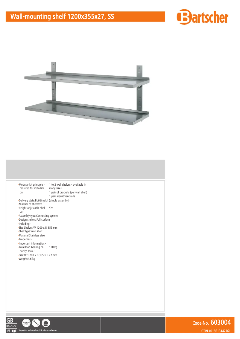 Image de la première page du manuel de l'appareil 603004