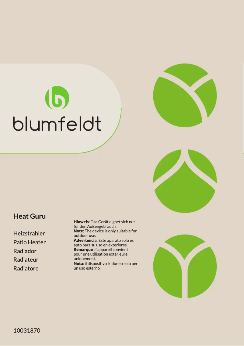 Page n°1 - Manuel utilisateur Blumfeldt Heat Guru