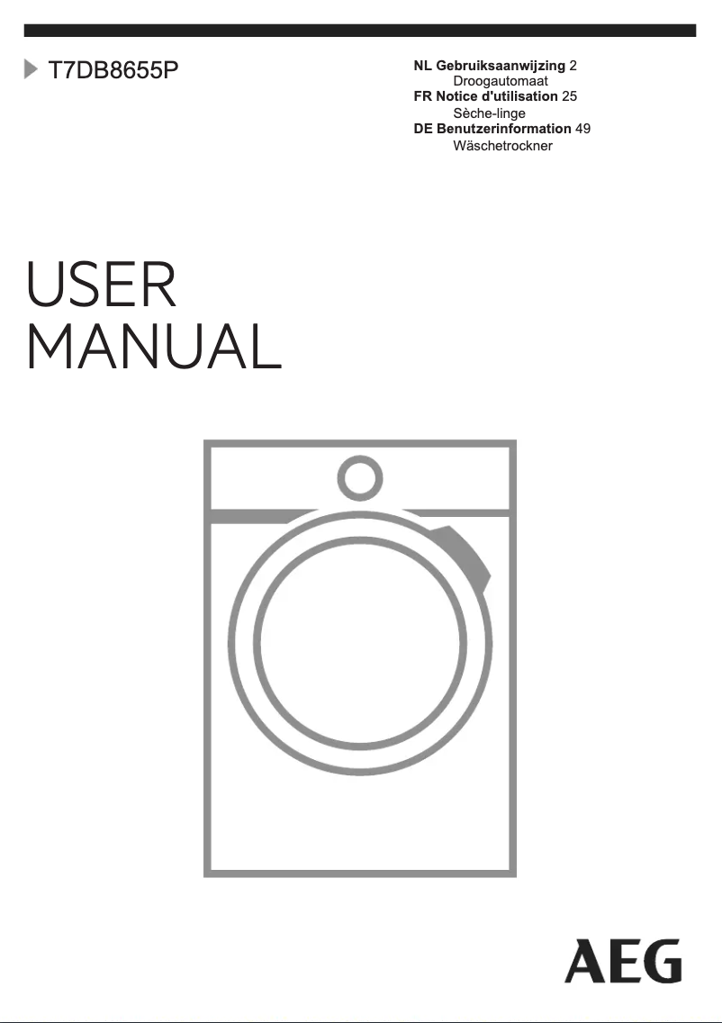 Image de la première page du manuel de l'appareil T7DB8655P