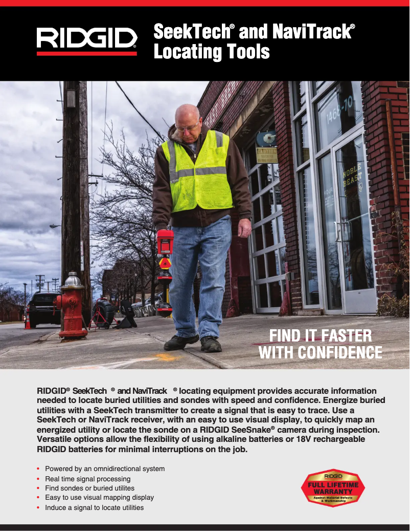 Page 1 de la notice Catalogue Ridgid MR-10