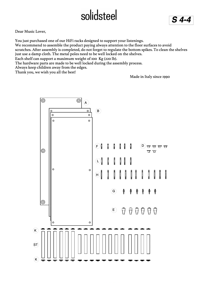 Page n°1 - Manuel utilisateur Solidsteel S4-4