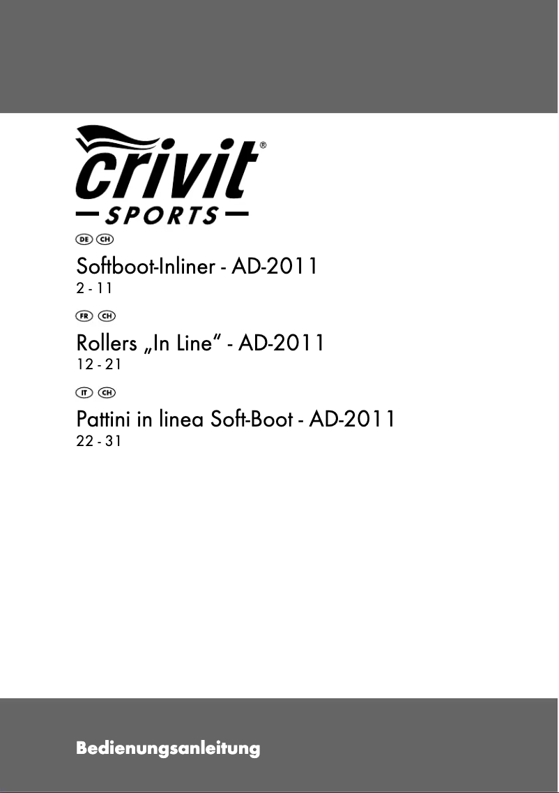 Page n°1 - Manuel utilisateur Crivit IAN 56057