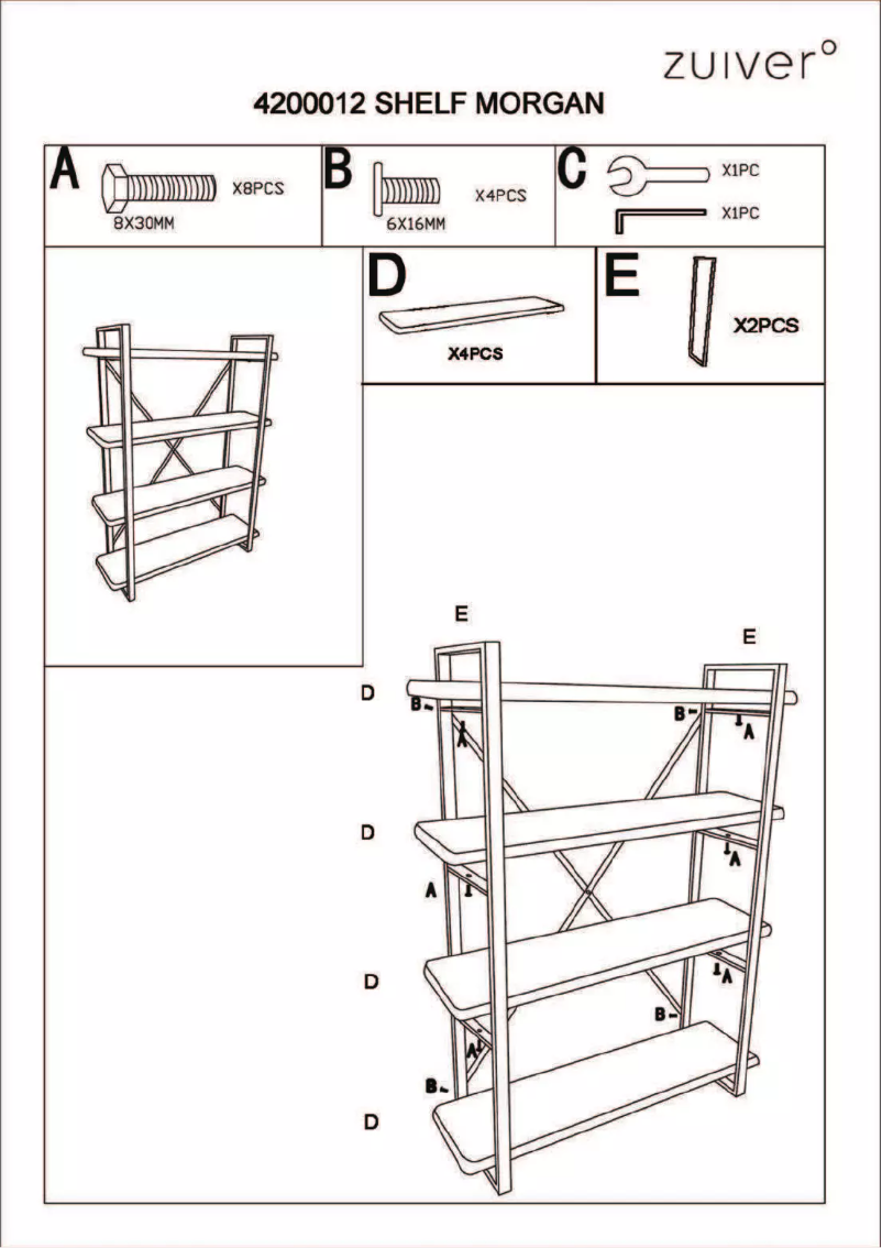 Page 1 de la notice Manuel utilisateur Zuiver Morgan