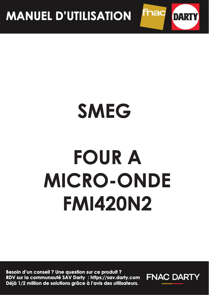 Page 1 de la notice Manuel utilisateur Smeg FMI420N2