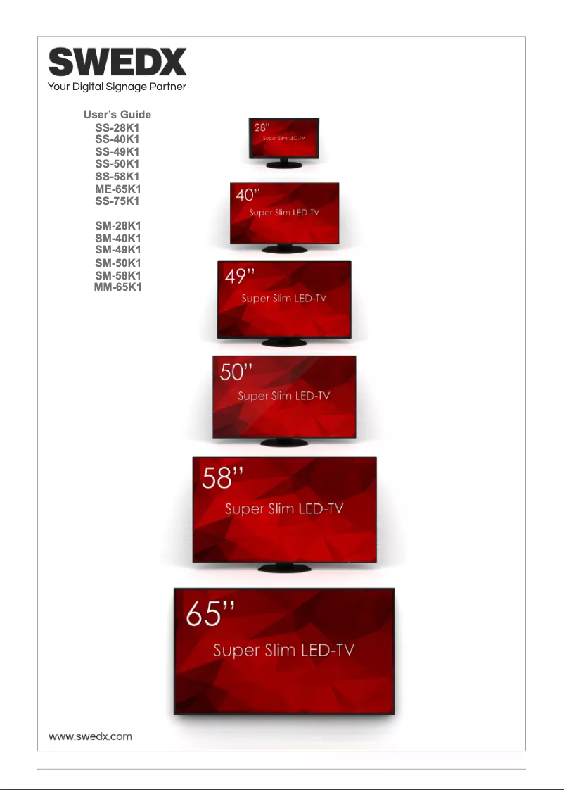Page 1 de la notice Manuel utilisateur Swedx SM-28K1