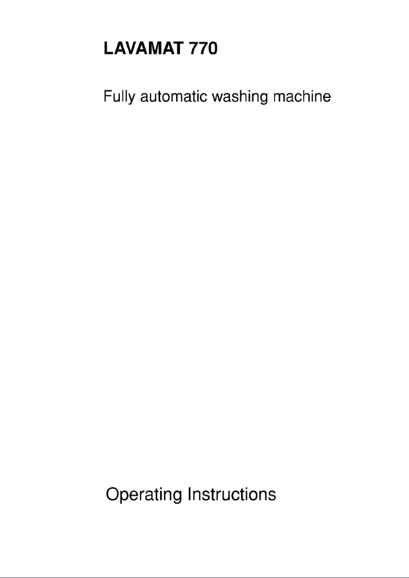 Página 1 del manual Manual de usuario AEG Lavamat 770
