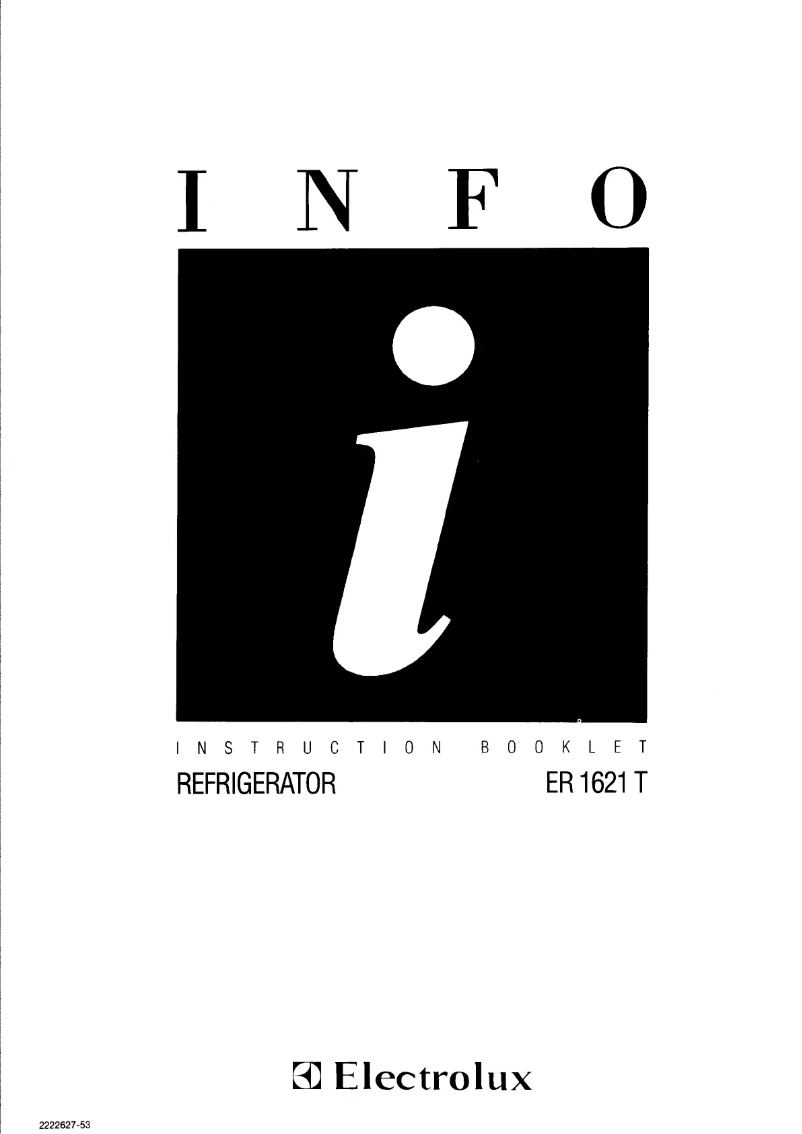Page n°1 - Manuel utilisateur Electrolux ER 1621 T