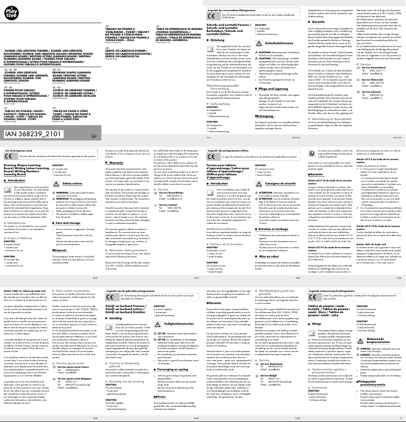 Page 1 de la notice Manuel utilisateur Playtive HG07405