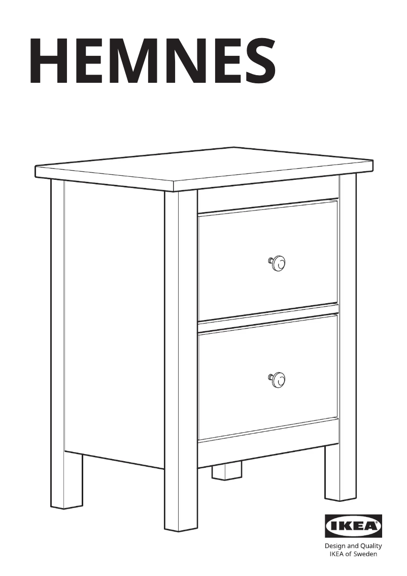 Page 1 de la notice Manuel utilisateur Ikea HEMNES 305.460.61