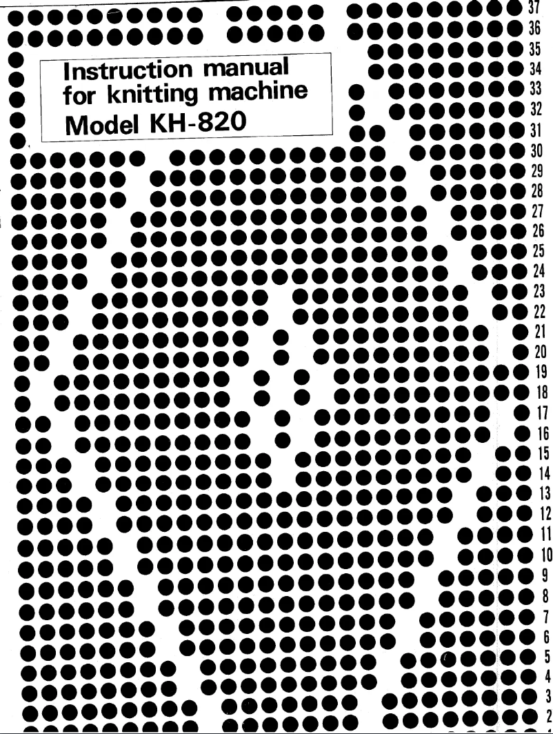 Page n°1 - Manuel utilisateur Brother KH 820