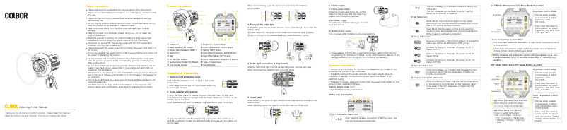 Page n°1 - Manuel utilisateur COLBOR CL100X