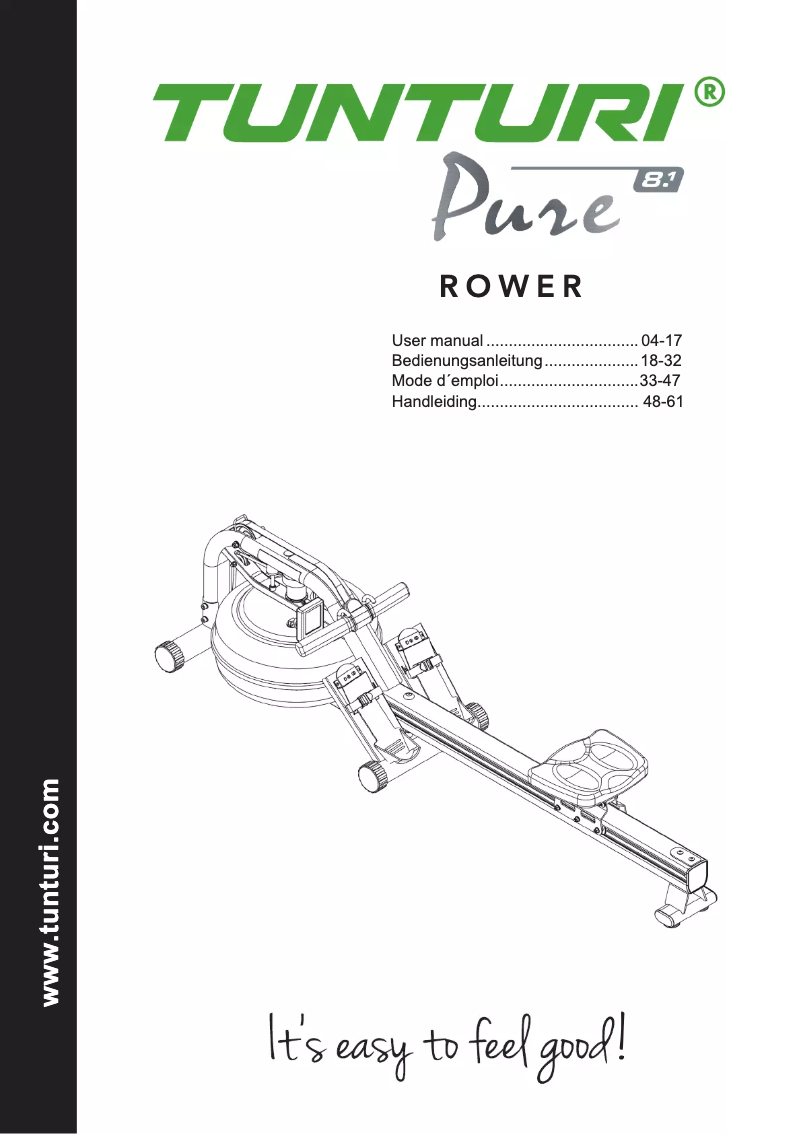 Image de la première page du manuel de l'appareil Row 8.1