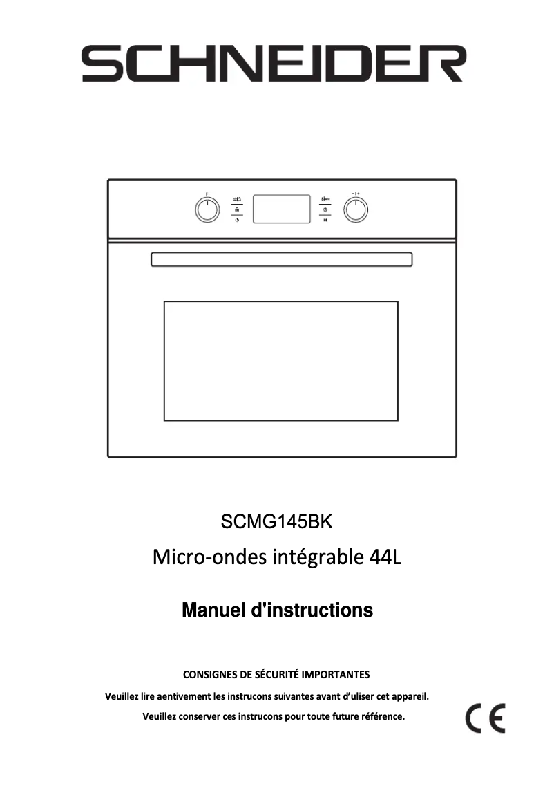 Imagen de la primera página del manual del dispositivo SCMG145BK
