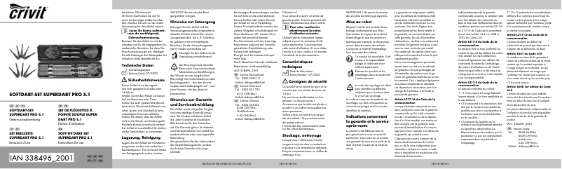 Page n°1 - Manuel utilisateur Crivit IAN 338496